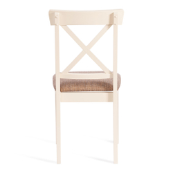 Стул Гольфи 2/ Golfi 2 дерево гевея, 45*51*94, ivory white, ткань кор.-зол. (1505-9) (Комплект из 2 шт.)