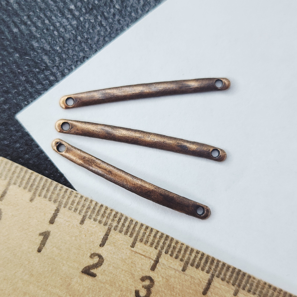 Коннектор, бижутерный сплав, античная медь, 33мм, штучно