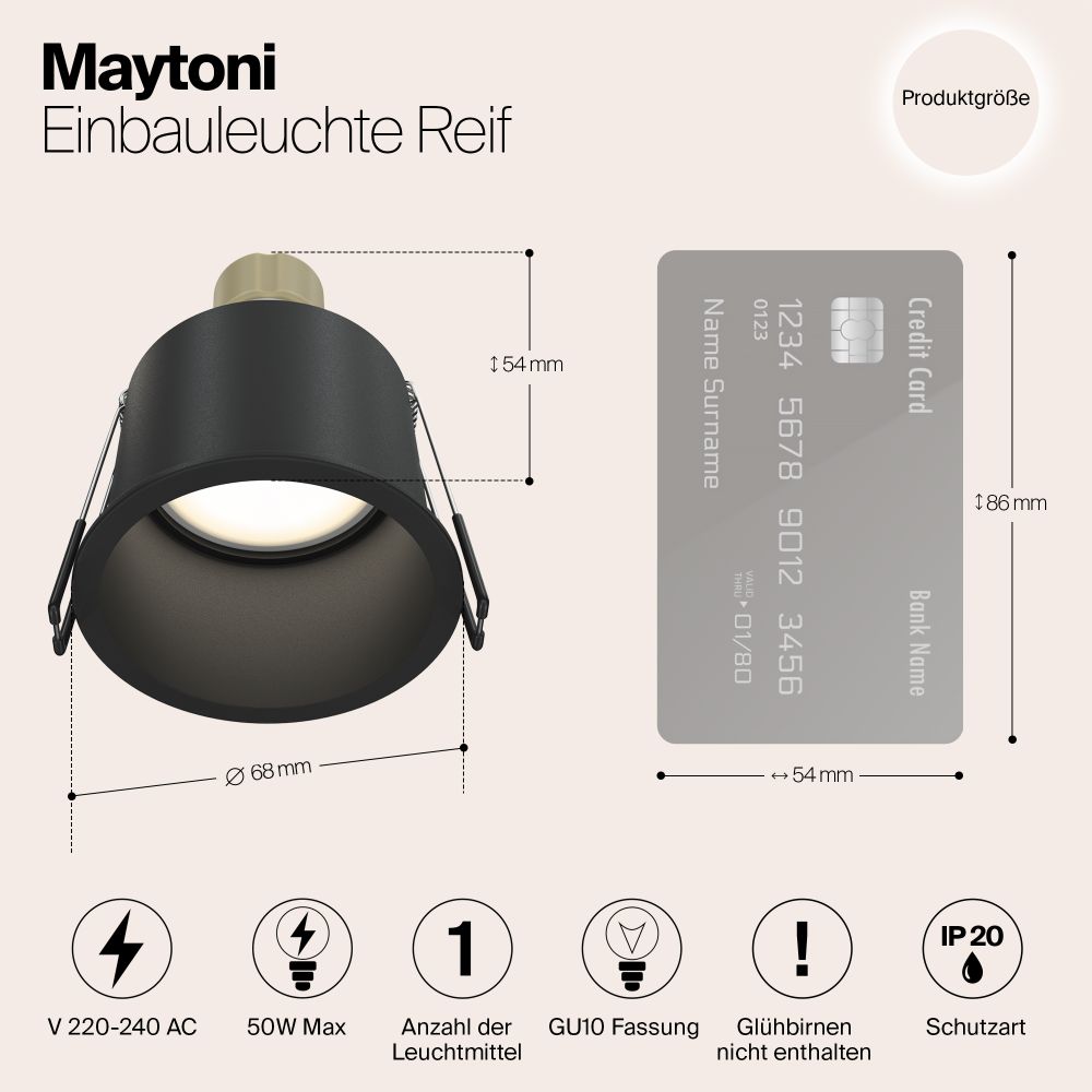 Встраиваемый светильник Technical DL049-01B