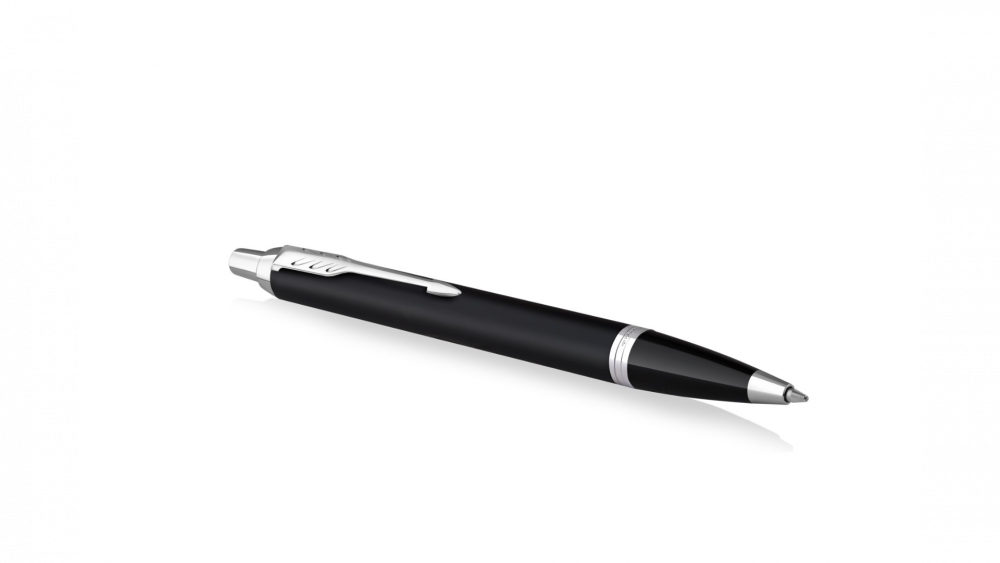 Шариковая ручка Parker IM Metal Black CT лак матовый, стержень: M, цвет чернил: black, в подарочной упаковке.