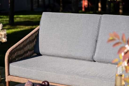 "Канны" лаунж-зона 5-местная плетеная из роупа (веревки), роуп коричневый