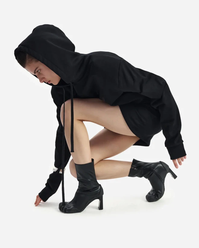 Платье-худи в длине мини