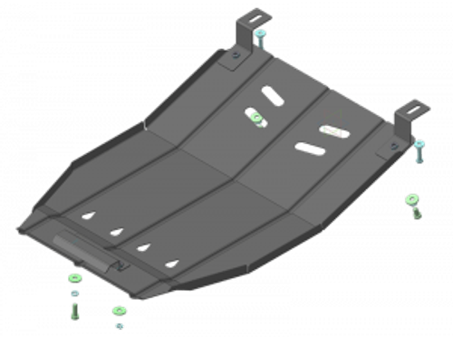 Защита Радиатора. 2 мм, Сталь. для Isuzu NMR 85H 2011-н.в. MOTODOR.26406