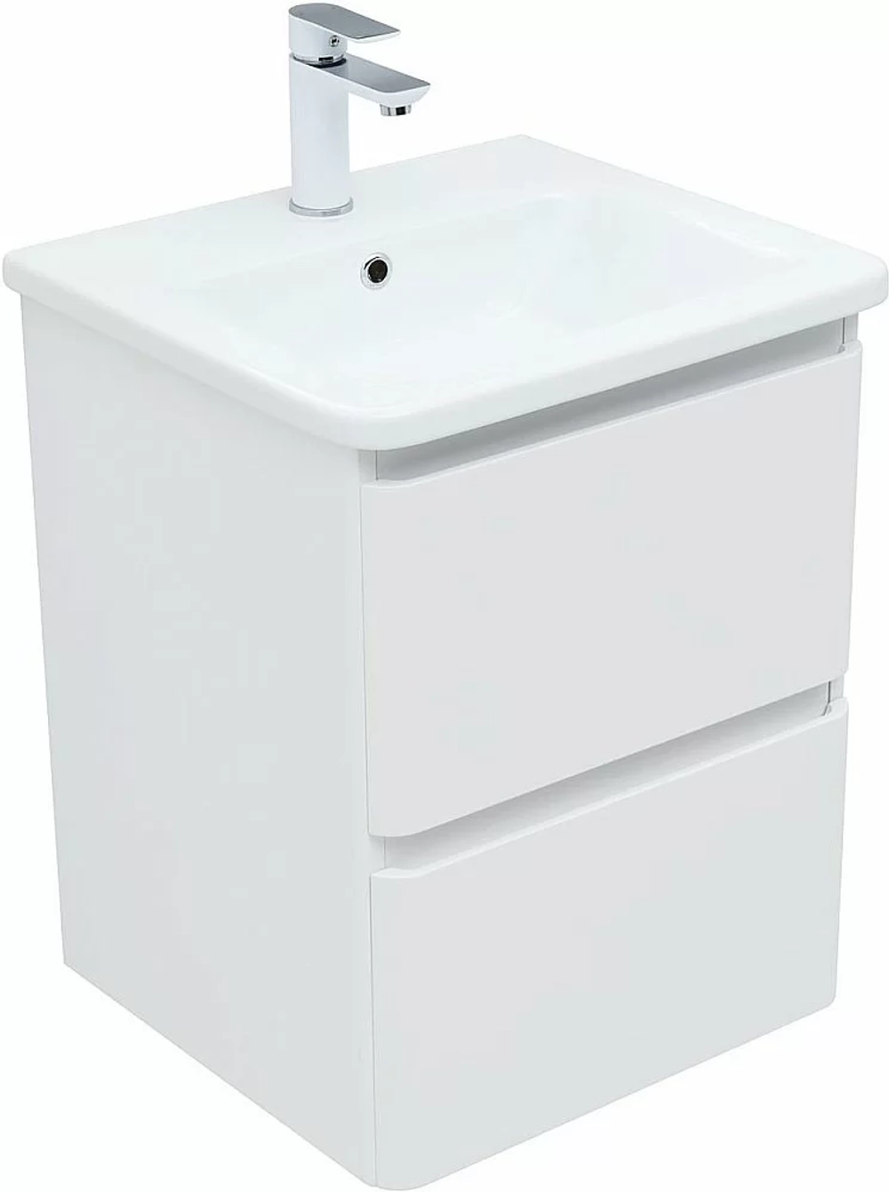 Тумба с раковиной Aquanet Эмбер 330463 50 белый матовый