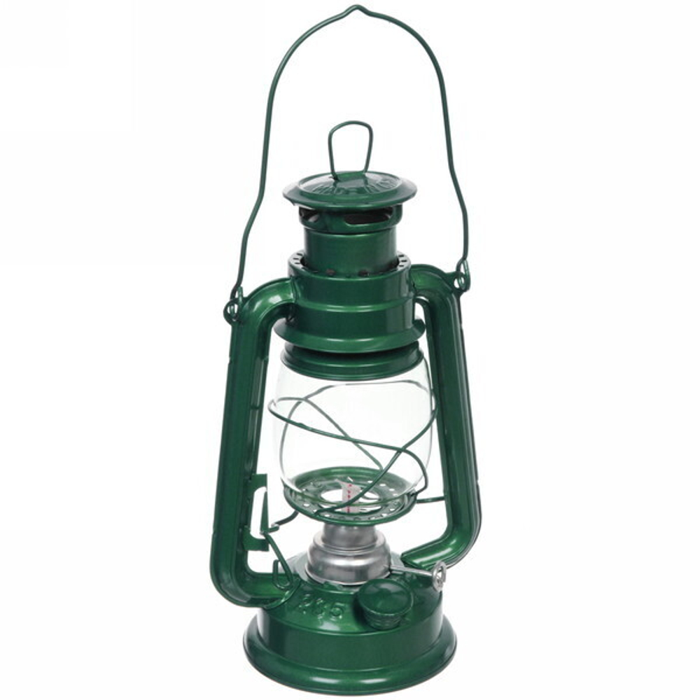 Лампа керосиновая «Винтаж» 24,5см 180мл переносная, цвет зеленый