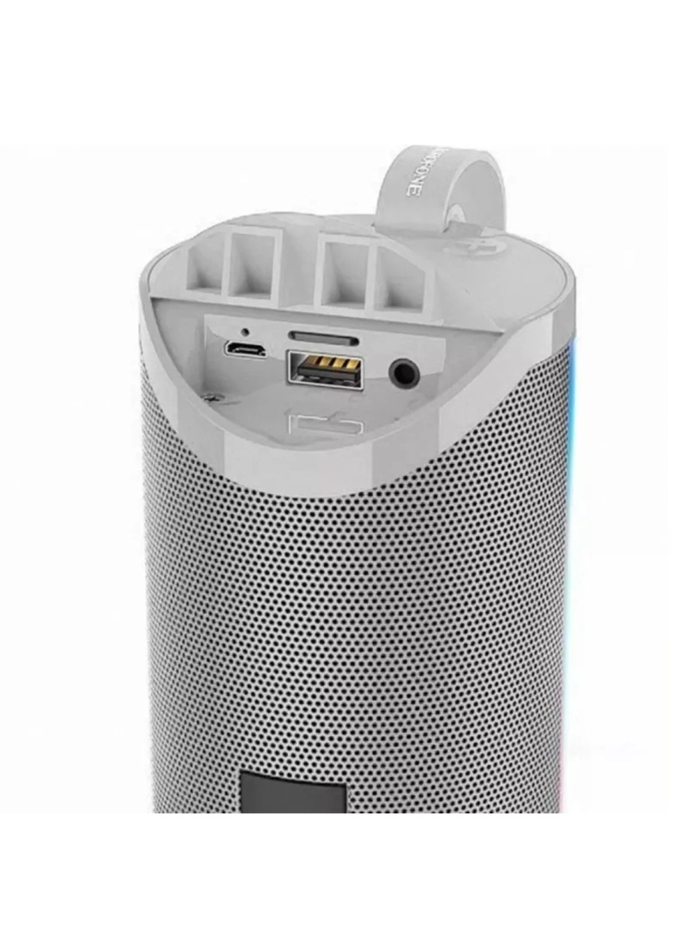 Портативная колонка Borofone BR5 с RGB подсветкой / Bluetooth 5.0 / AUX / USB / IPX5 / FM Radio