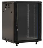 Шкаф настенный 19", 18U Hyperline TWB-FC-1866-GP-RAL9004