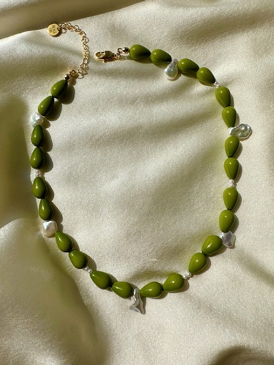 Ожерелье Олива с жемчугом Кеши