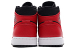 Jordan Air Jordan 1 Mid Black Red Men's Black Black