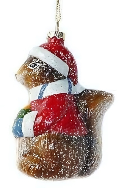 Елочное украшение Белочка 10,5 см, пластик