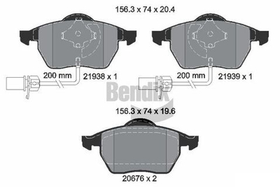 BENDIX Braking - BPD1119-BEN - Brake Pad Set, disc brake