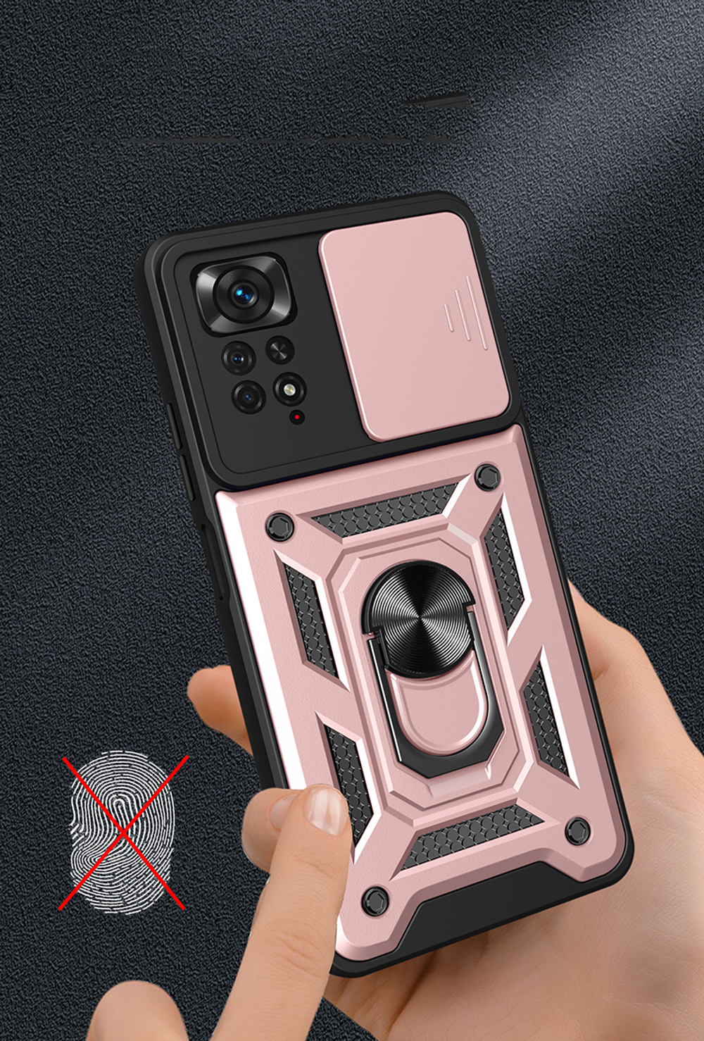 Чехол с кольцом Bumper Case для Xiaomi Redmi Note 11 Pro