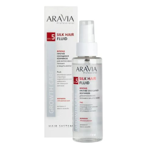 Флюид от секущихся кончиков для интенсивного питания SILK HAIR FLUID, 110 мл ARAVIA Prof