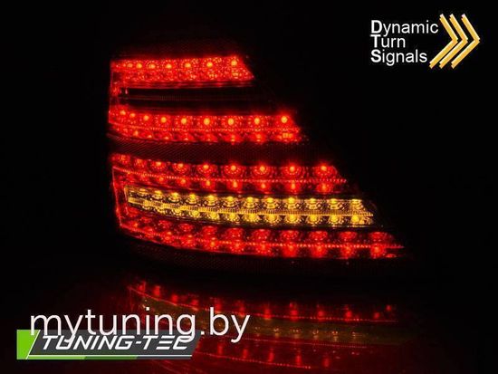Задние фонари для Mercedes S-Class W221 (05-09) LED динамические красные темные