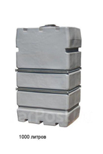 Емкость в металлической обрешётке ЕмВП  Экогрупп ДВ 1000 л. (1040 л.) вертикальный (1700x740x1000см;желтый) - арт.561113