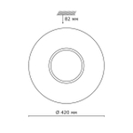 2048/DL PALE SN 000 Светильник пластик/белый/прозрачный/хром LED 48Вт 3000-6300K D420 IP43 пульт ДУ VISMA