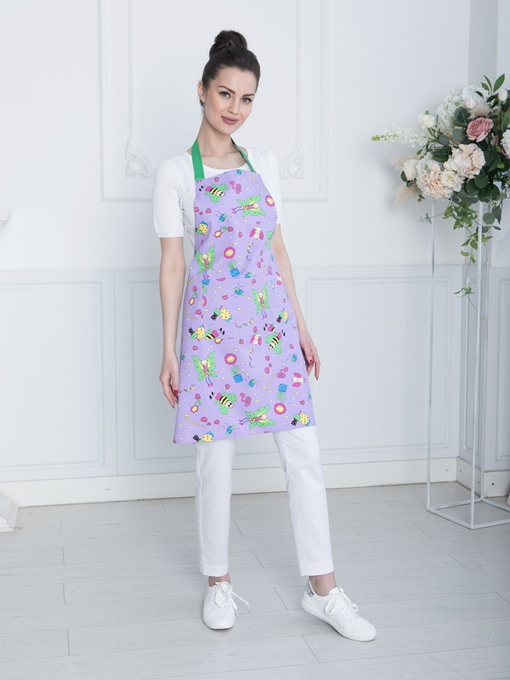 Поварской сиреневый фартук Ф-208 MediS.moda
