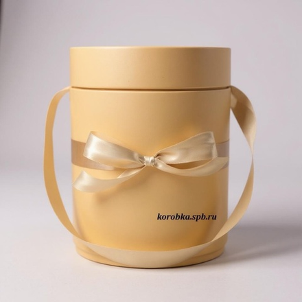 Шляпная коробка PREMIUM D 18см.Цвет: персик .