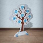 Театральная двусторонняя декорация с элементами Дерево Зима-лето с подвесами 1444