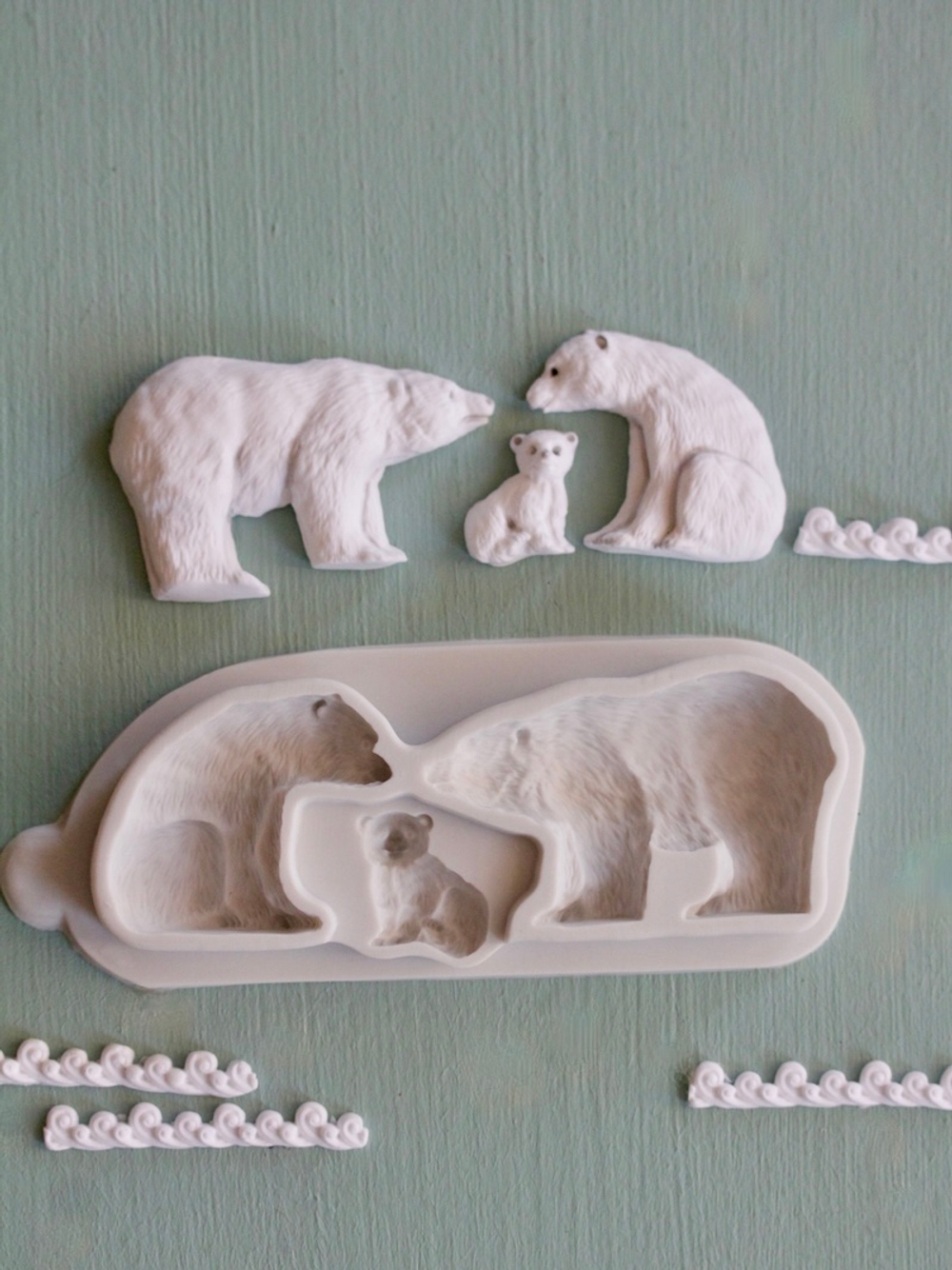 Вайнер для лепки декора Белые медведи, Умка