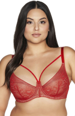Эффектный бюстгальтер Crown (Размер: 80F) (Цвет: красный)