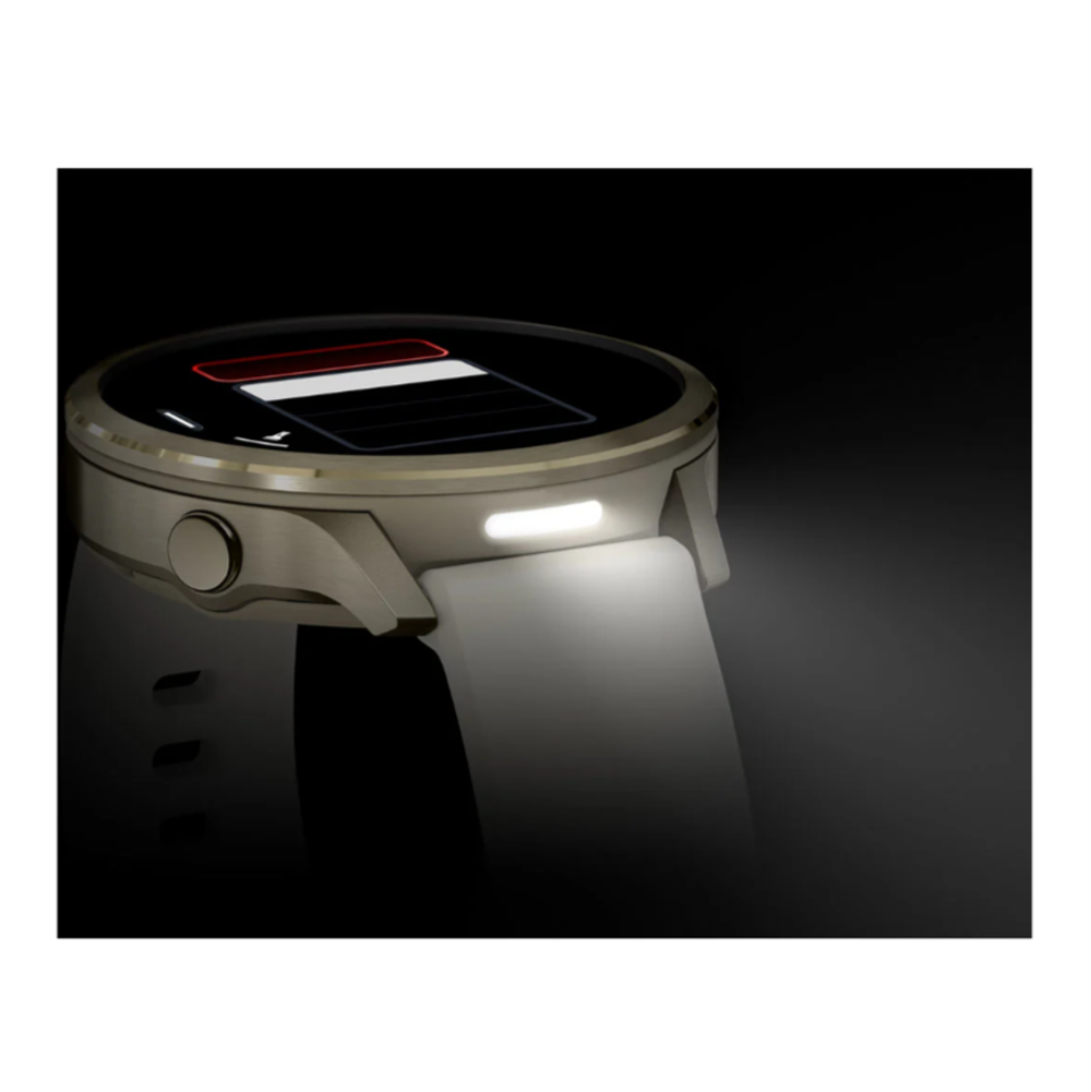 Умные часы Garmin Venu 4 - 41мм лунно-золотистый с силиконовым ремешком цвета слоновой кости