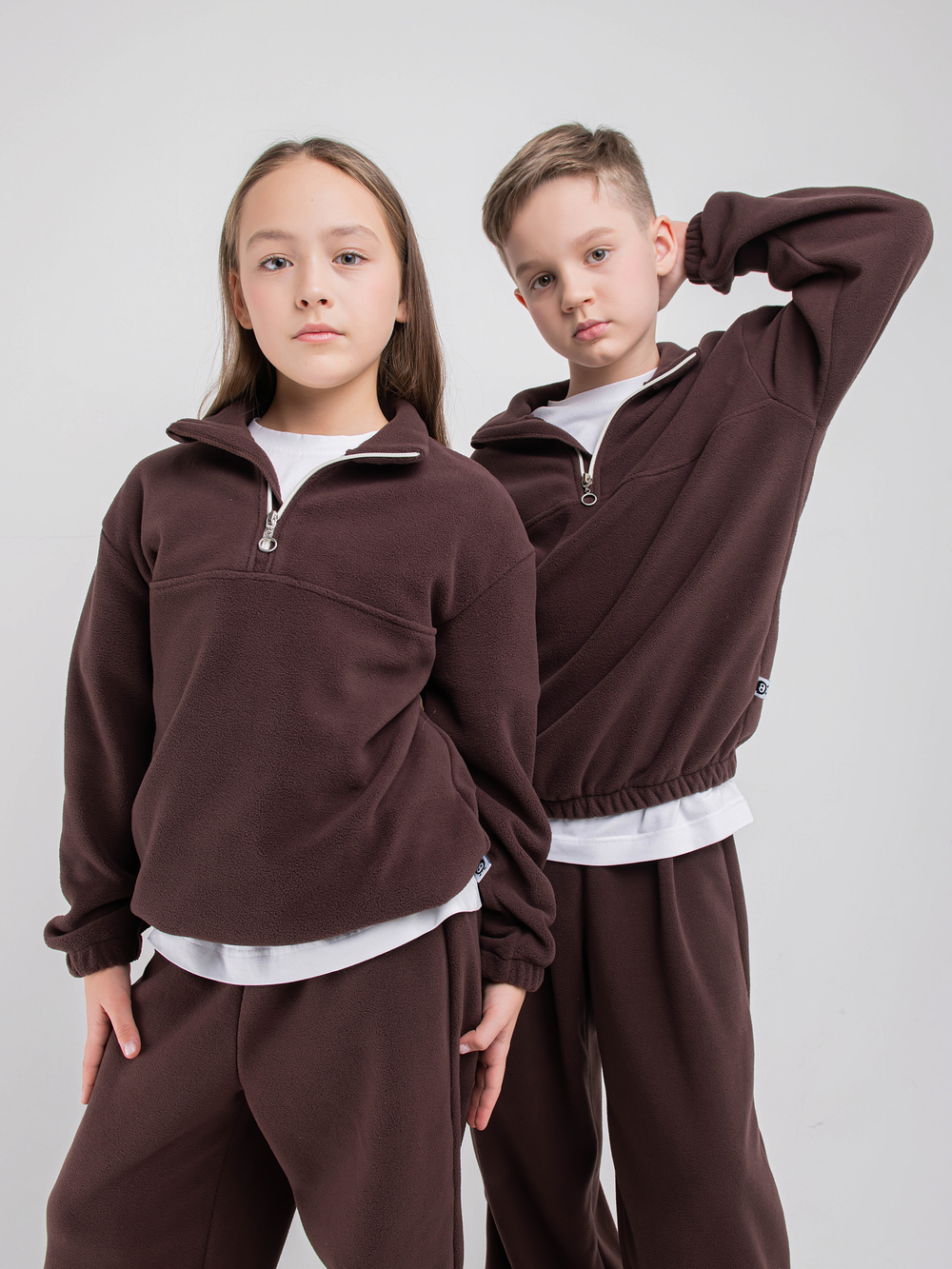 Костюм флисовый с олимпийкой "Шоколад" 7+