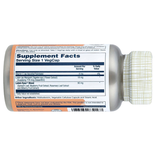 Solaray, LuteinEyes™ 18, с черникой и голубикой, тройная сила, 60 растительных капсул