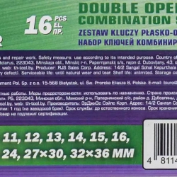 Ключи комбинированные и рожковые, набор 16пр. (6х7,8х9,10-19,22,24,27х30,32х36мм) POMAGIER POM-5199