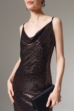 51626 Платье женское (медно-черный)