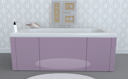 Экран под ванну комбинированный TR-8-049 светло-сиреневый глянец