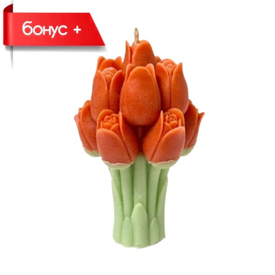 БУКЕТ ТЮЛЬПАНОВ, Декоративная ароматическая свеча