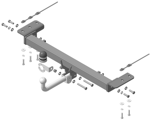 Фаркоп Motodor для Chery Tiggo 4, 4Pro 2024- (паспорт и сертификат в комплекте)(без электрики) 99022-A