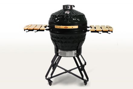 Керамический гриль-барбекю 24 дюйма (черный) (61 см)