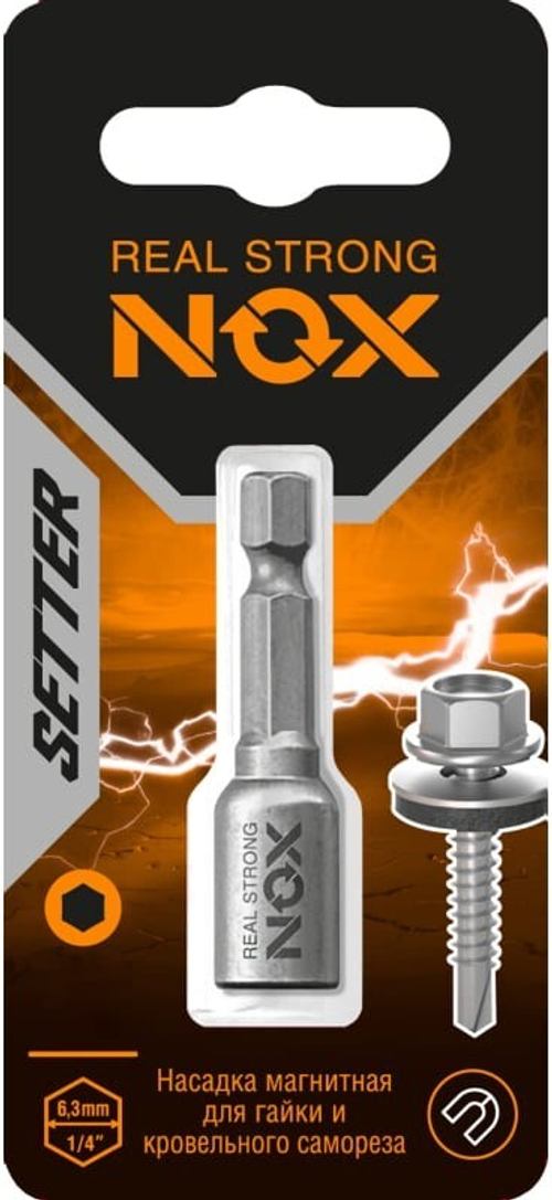 Ключ-насадка магн 12х48мм, 1 шт карта NUT SETTER