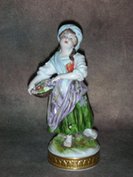 Статуэтка. Фарфор. Девушка с корзиной цветов. Volkstedt. Германия