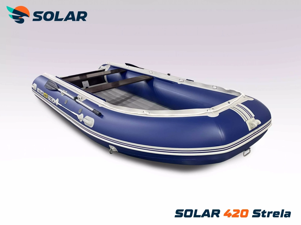 Лодка надувная моторная solar-420 strela jet tunnel