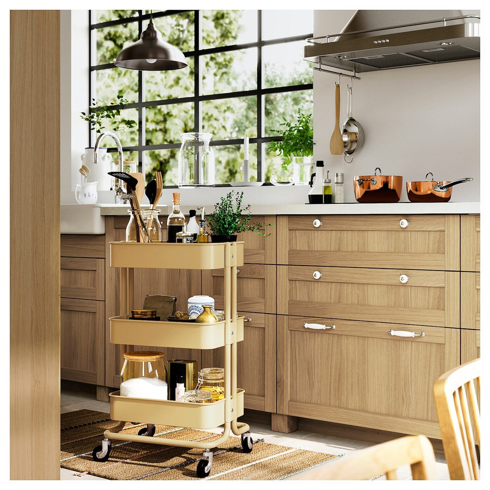 IKEA KLINGSTORP  (ИКЕА КЛИНГСТОРП)  -  Ручка, крем/хром, 141 мм