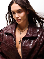 Сотуар "Black cross crystal" Silver