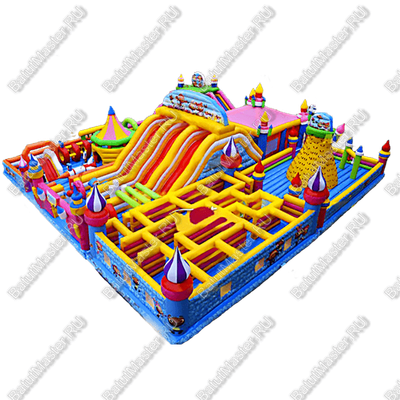 Большая площадка с высокой горкой "Дино-городок" 20*15*6.5 м