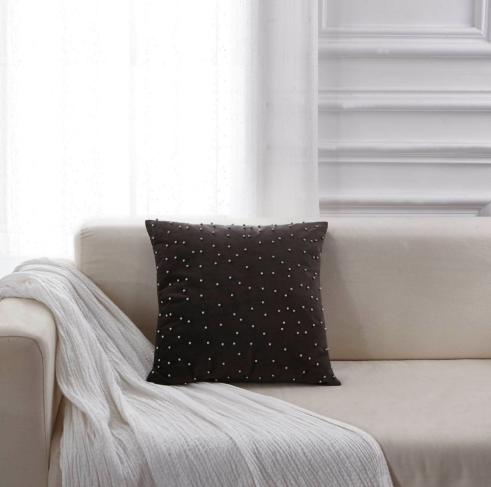 Наволочка 45х45 Sofi De MarkO Жемчуг антрацит
