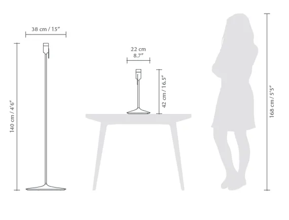 Основание настольной лампы Umage Santé Table, матовая латунь