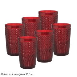 Lenardi 588-506 Набор из 6 стаканов 355мл. в под.уп.(х4)Стекло
