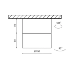 Накладной поворотный светильник Vaes VERONA 3000K/4000K Черный