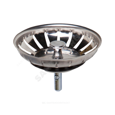 Фильтр-пробка для кухонной мойки нержавеющая сталь 3 1/2" Орио РК-9