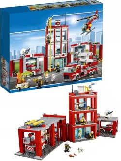 Конструктор Сити Пожарная часть 1213 деталей