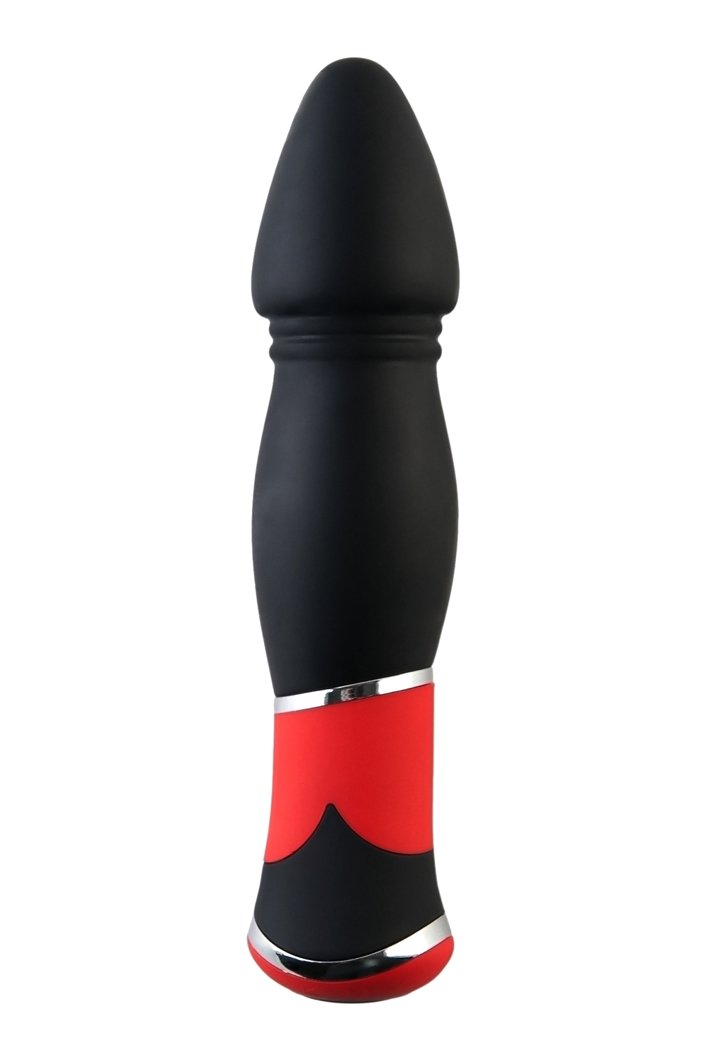 Анальный вибратор Black & Red by TOYFA, 10 режимов вибрации, водонепроницаемый, силикон, чёрный, 17,