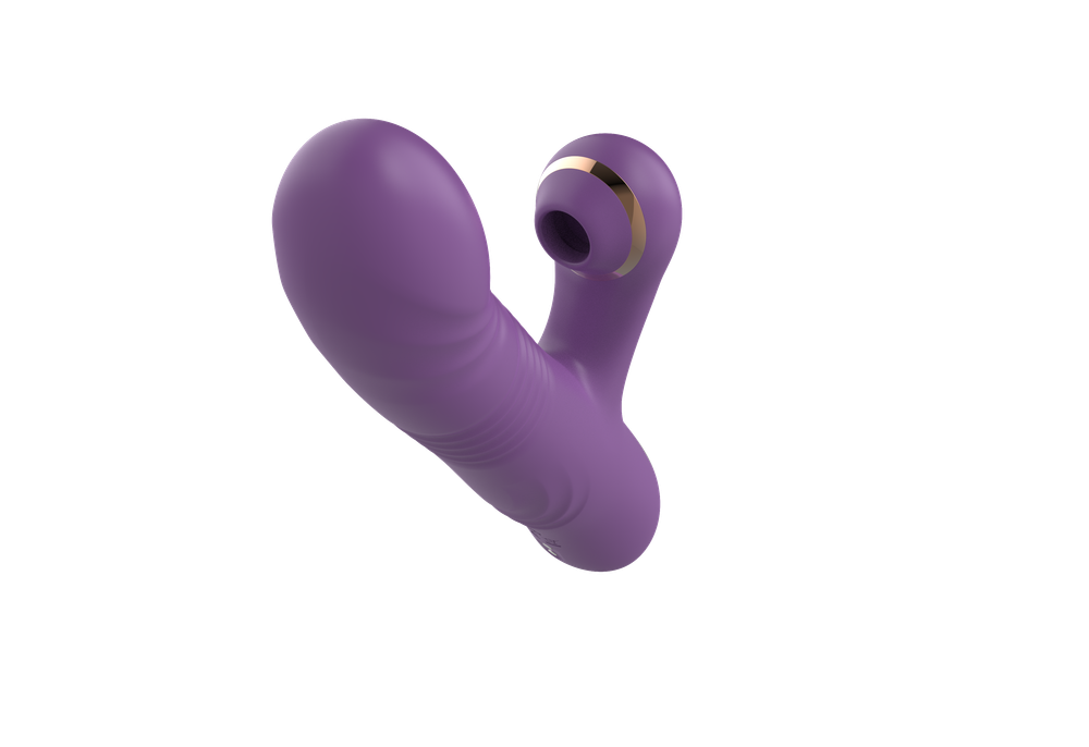 Силиконовый вибратор с возвратно-поступательной стимуляцией SW24126-purple