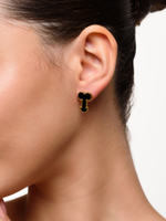 Пусеты "Surprise black" Gold