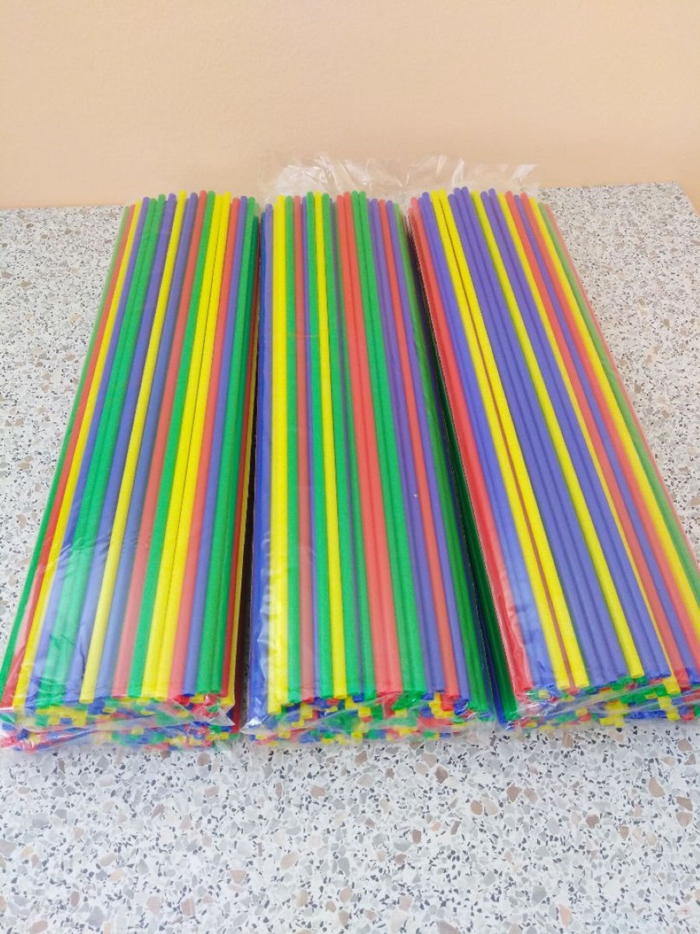 Палочки пластиковые для сахарной ваты 370х5 мм, цветной микс (100 шт.)